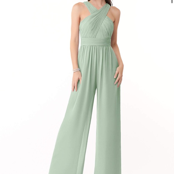 Azazie bridesmaid jumpsuit in agave color, size 2, worn once! - Picture 6 of 6